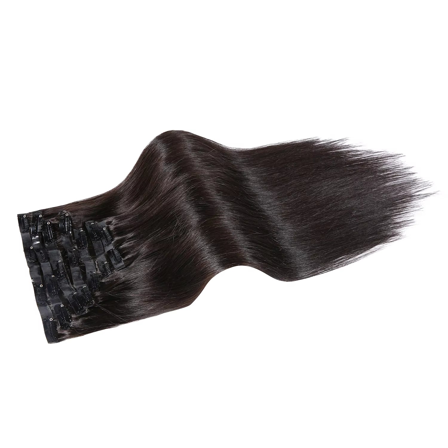 Straight Vietnamese clip-in hair extensions